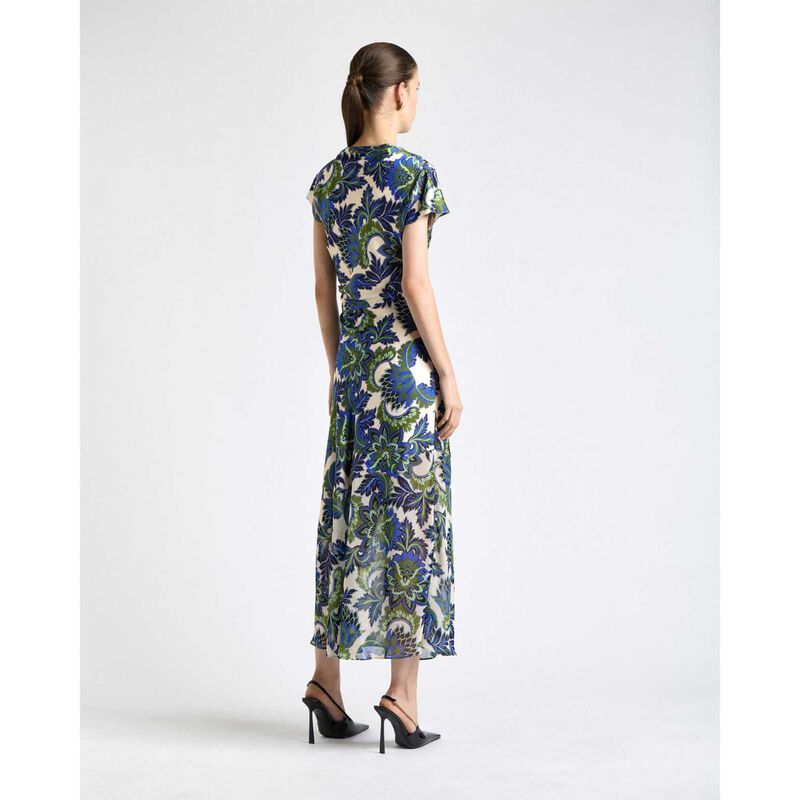 Cue Mirage Satin Drape Neck Midi Dress image number 1